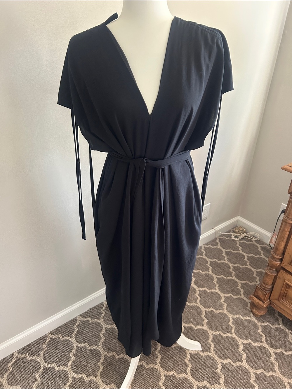 Malia Mills Black V-Neck Dress/Caftan